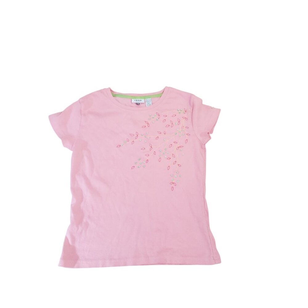 Vintage‎ 90s IZOD Womens Petite Pink Short Sleeve T Shirt Size M Embroidered - Picture 4 of 8